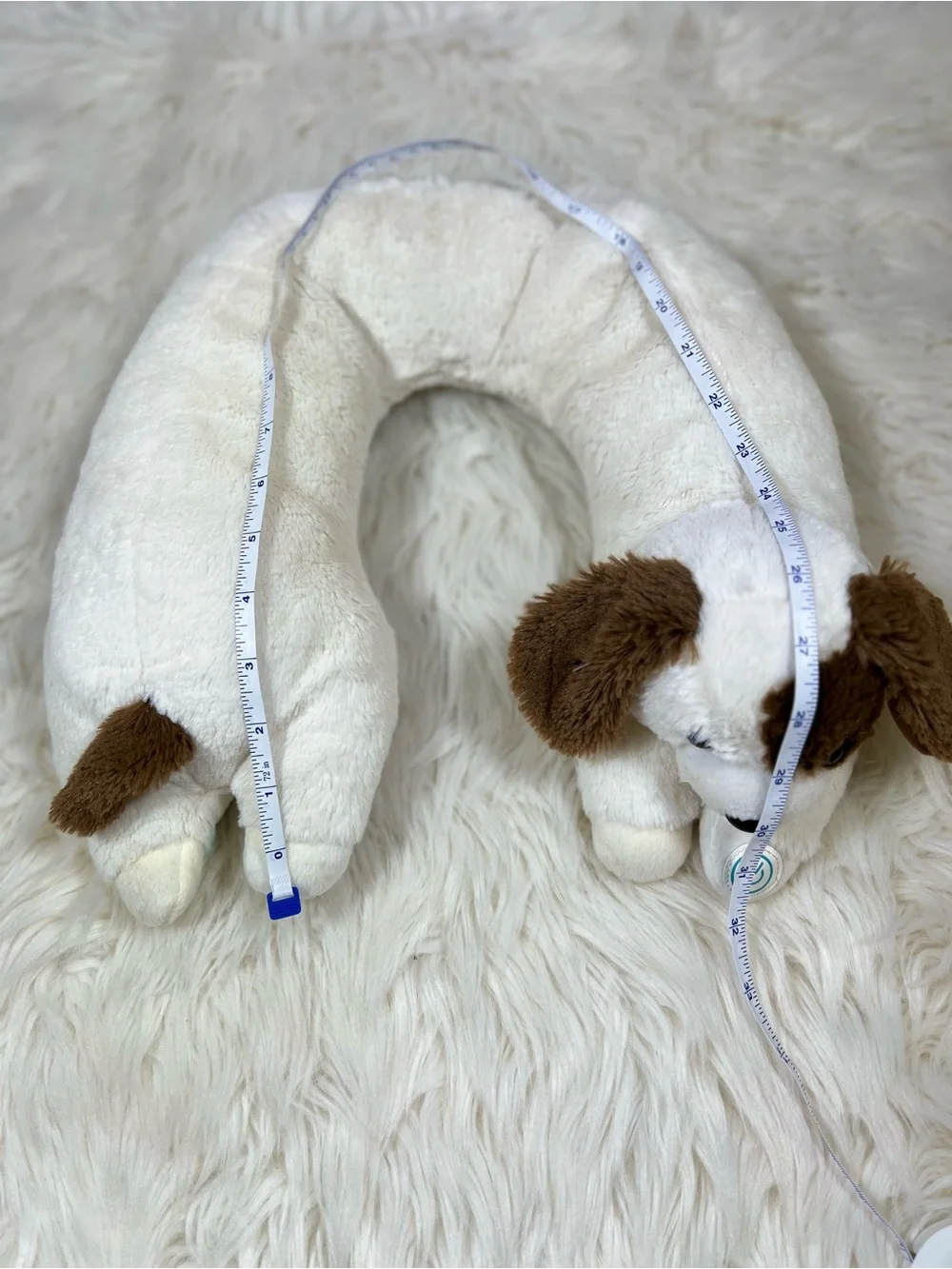 Plush Puppy Dog U-Shaped Neck Pillow Massager Battery Operated Travel Pillow